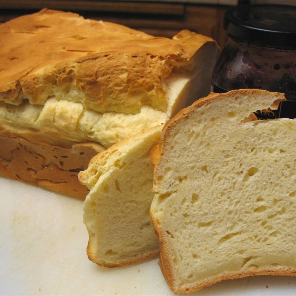 Белый хлеб без глютена для хлебопечных машин